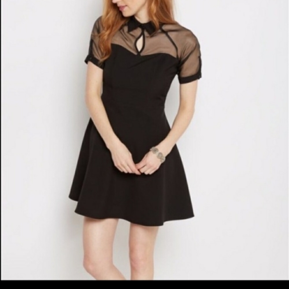 Sadie Robertson Black Collared Dress